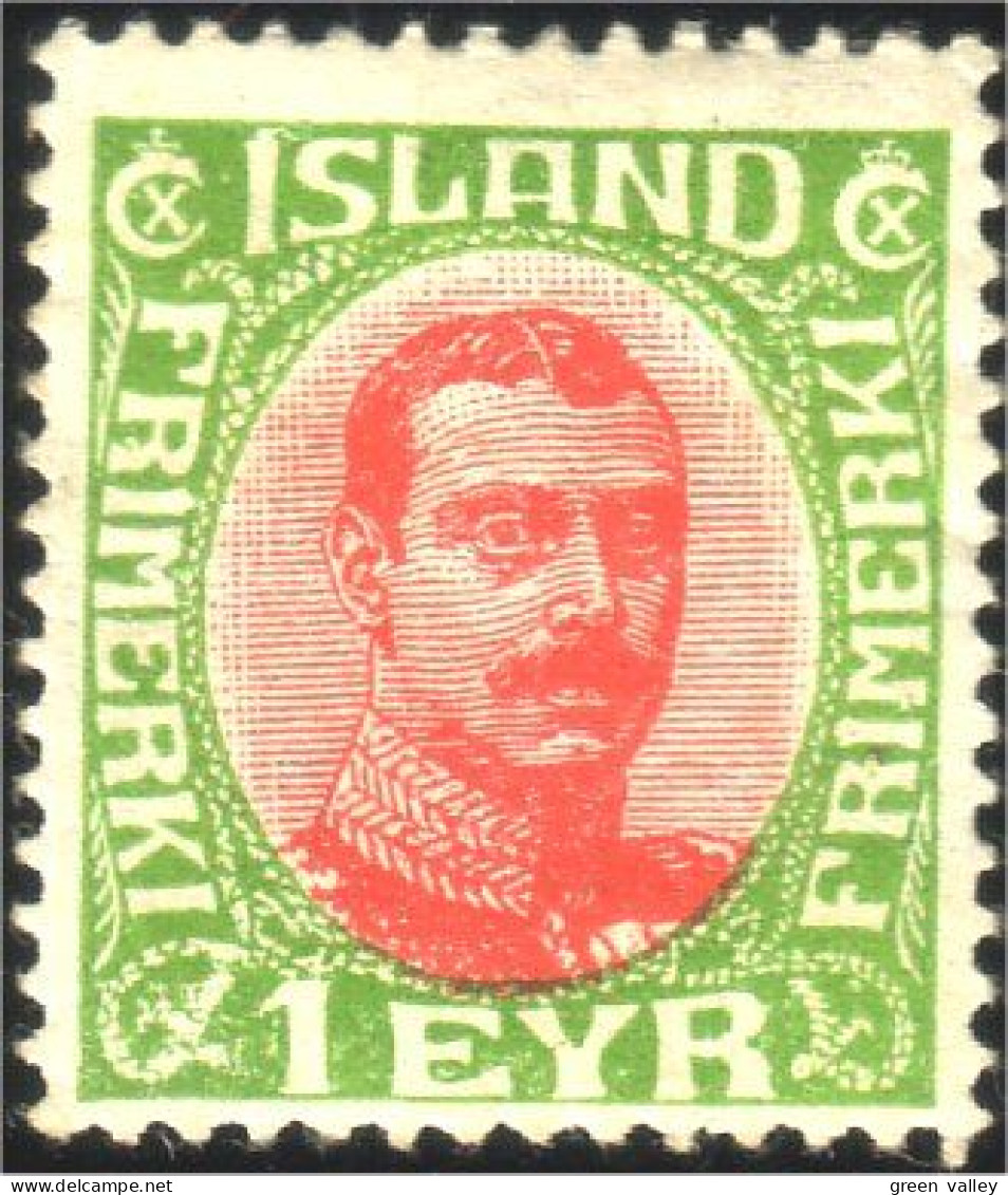 496 Iceland 1e 1920 MH * Neuf CH (ISL-14) - Neufs