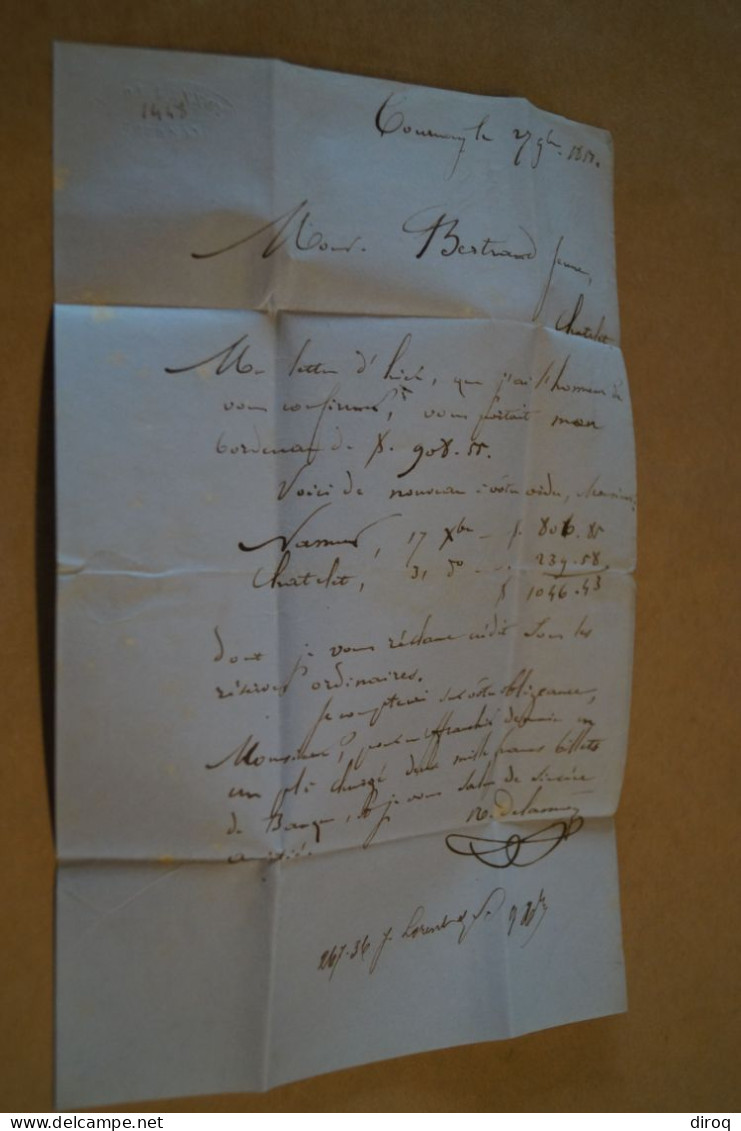 Bel Envoi,très Belle Oblitération Poste,belle Marge,Châtelineau Poste N° 120 - 1849-1850 Médaillons (3/5)