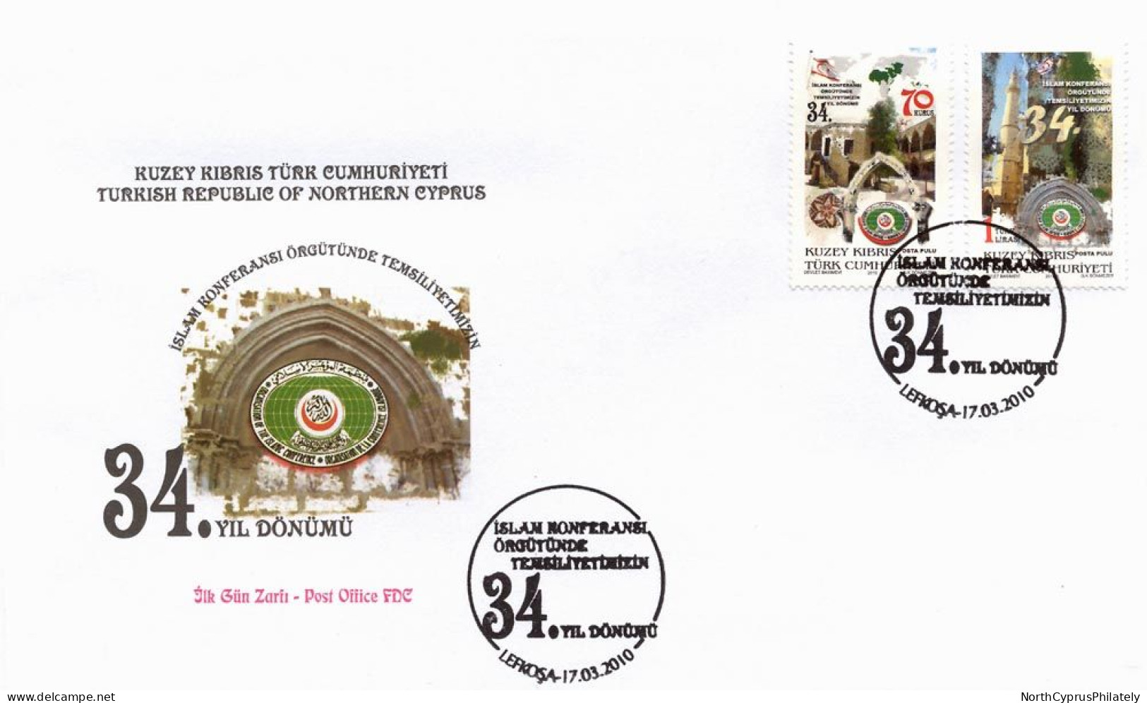 2010 TURKISH CYPRUS ZYPERN CIPRO CHYPRE "Complete Year Set Of FDC's" FDC - Briefe U. Dokumente