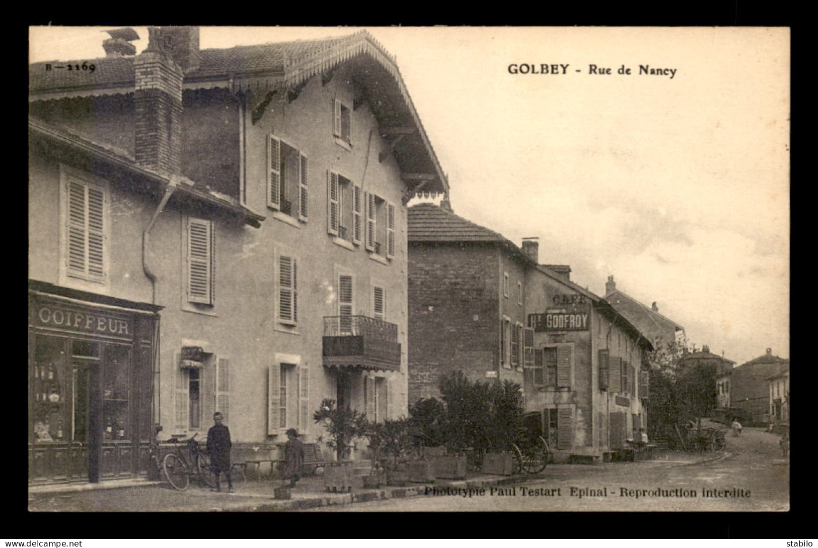 88 - GOLBEY - RUE DE NANCY - CAFE H. GODFROY - Golbey