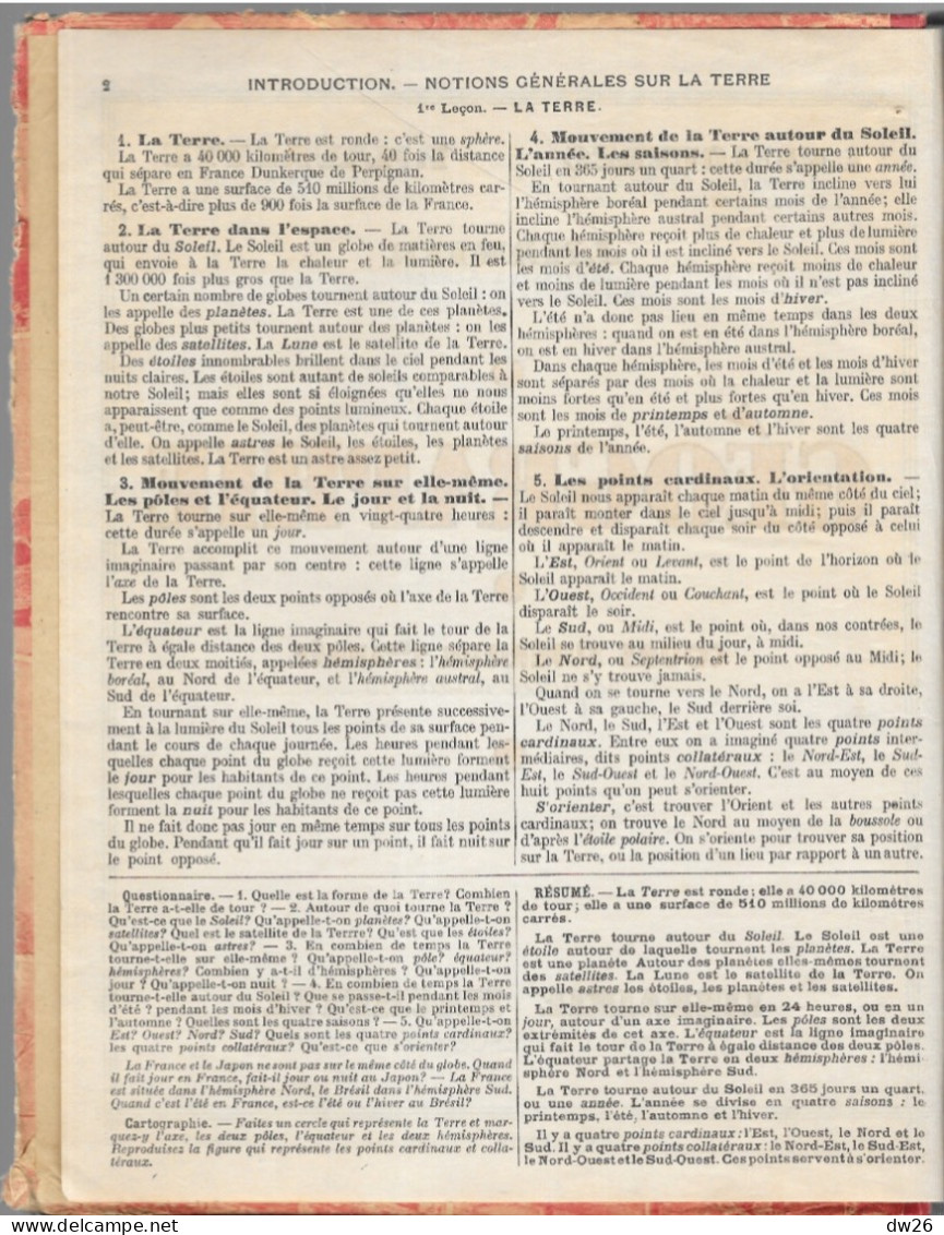 Géographie - Cours Supérieur 1ère Année Certificat D'Etudes 1938 Chez Hachette - 6-12 Years Old