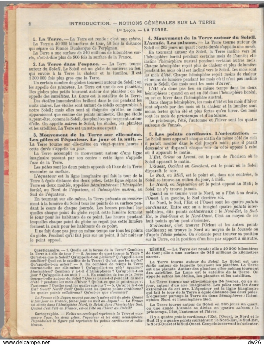 Géographie - Cours Supérieur 1ère Année Certificat D'Etudes 1938 Chez Hachette - 6-12 Ans