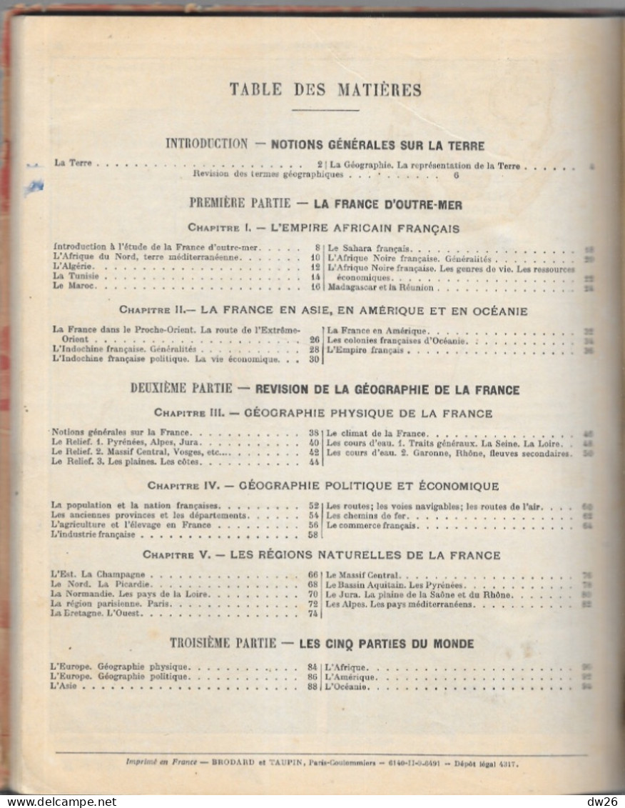 Géographie - Cours Supérieur 1ère Année Certificat D'Etudes 1938 Chez Hachette - 6-12 Years Old