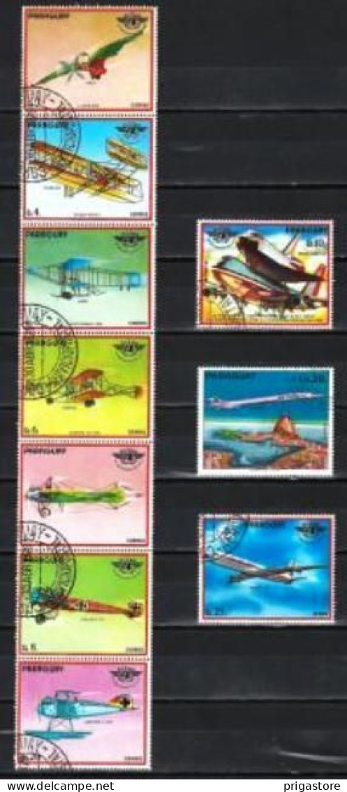 Paraguay 1979 Avions (11) Yvert N° 1692 à 1698 Et PA 818 + 819 Oblitéré Used - Paraguay