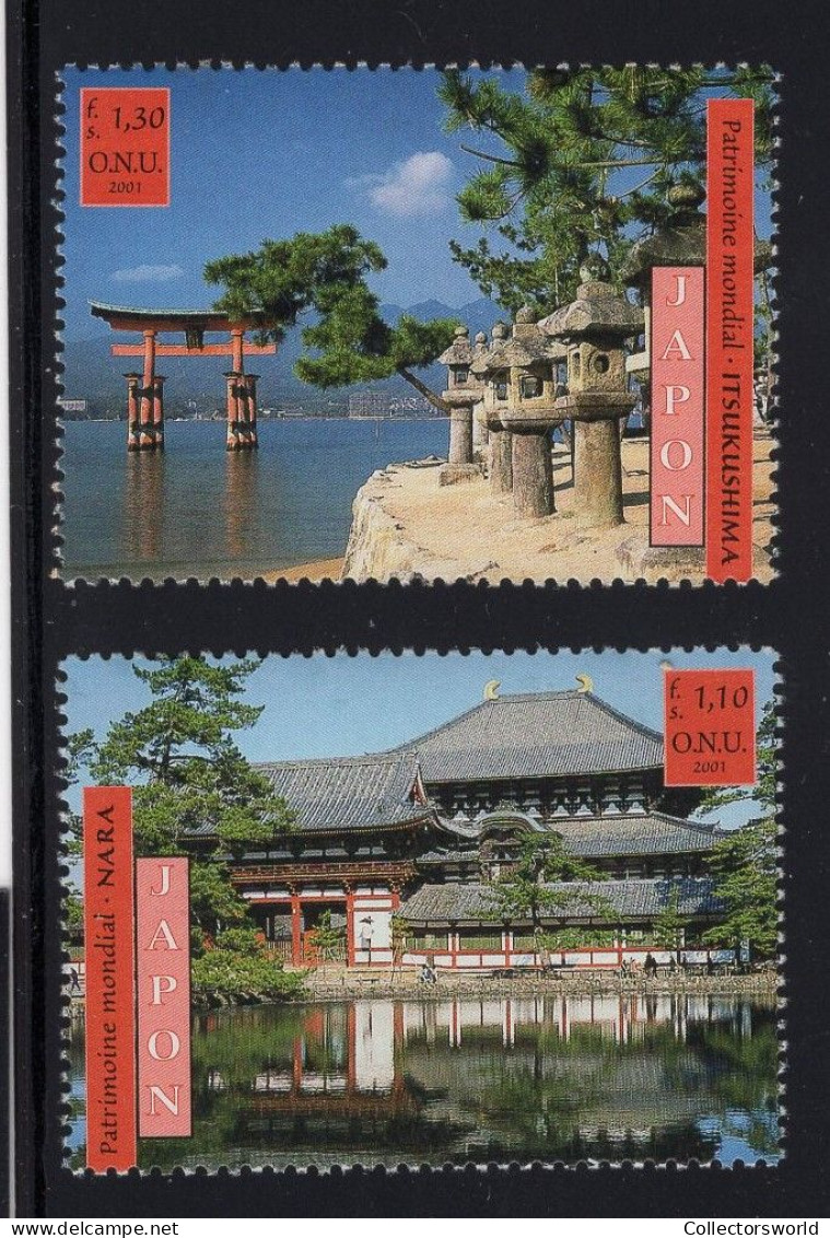 United Nations UN Geneva Serie 2v 2001 Unesco World Heritage Japan MNH - Ungebraucht