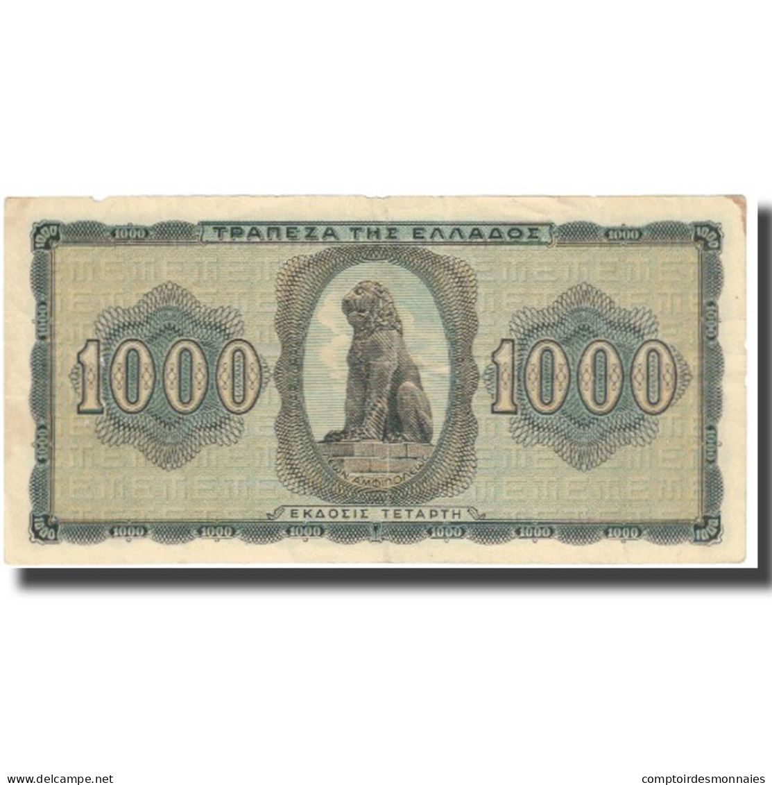 Billet, Grèce, 1000 Drachmai, 1942, KM:118a, SUP - Grecia