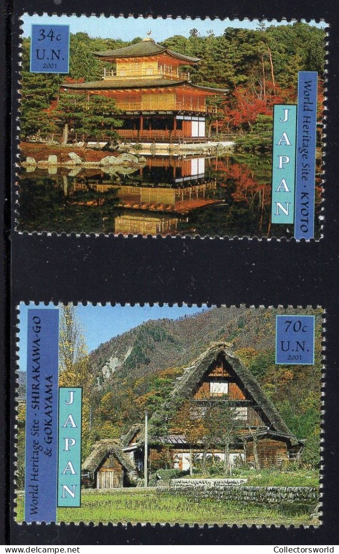 United Nations UN New York Serie 2v 2001 Unesco World Heritage Japan MNH - Neufs