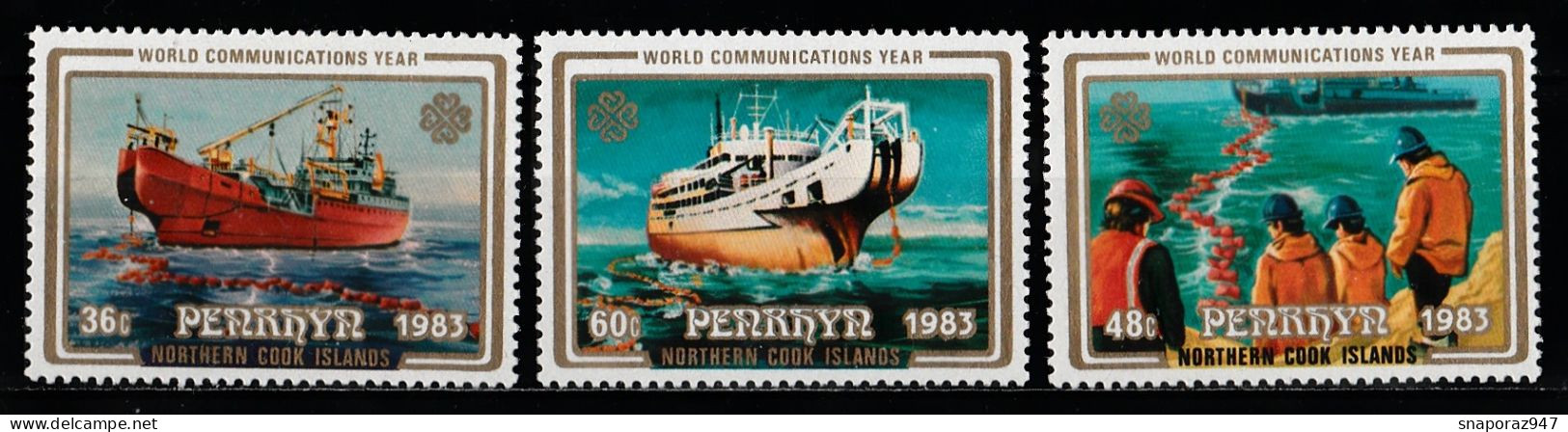 1983 Penrhyn World Communications Year Boat MNH** Tr118 - Telecom