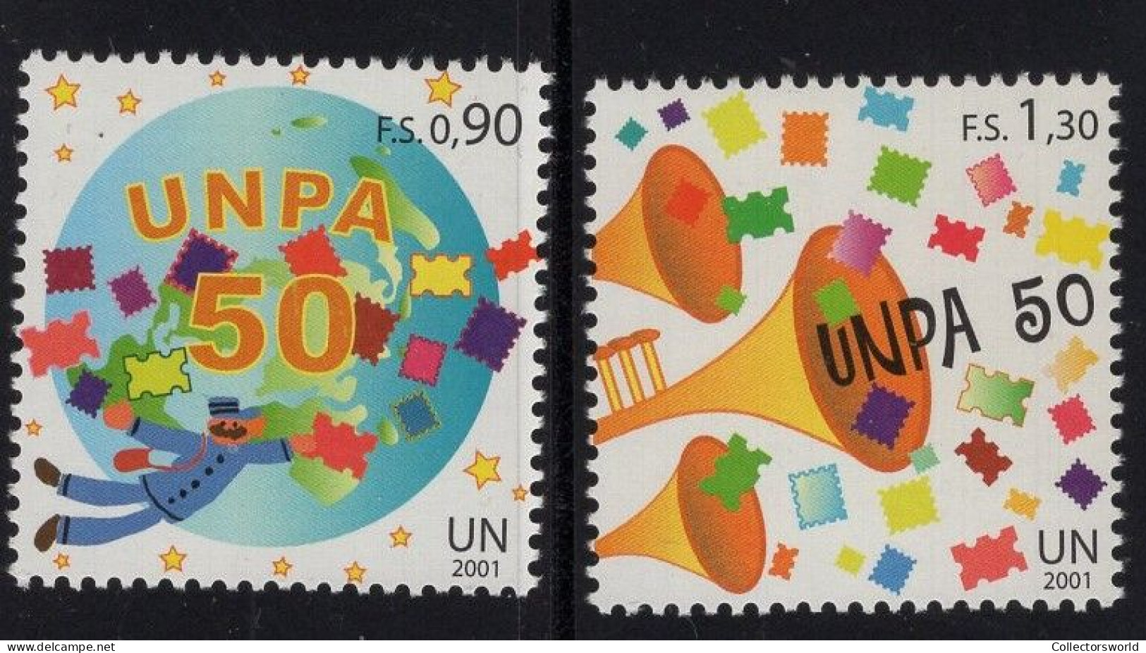 United Nations UN Geneva Serie 2v 2001 Postal Administration UNPA MNH - Unused Stamps