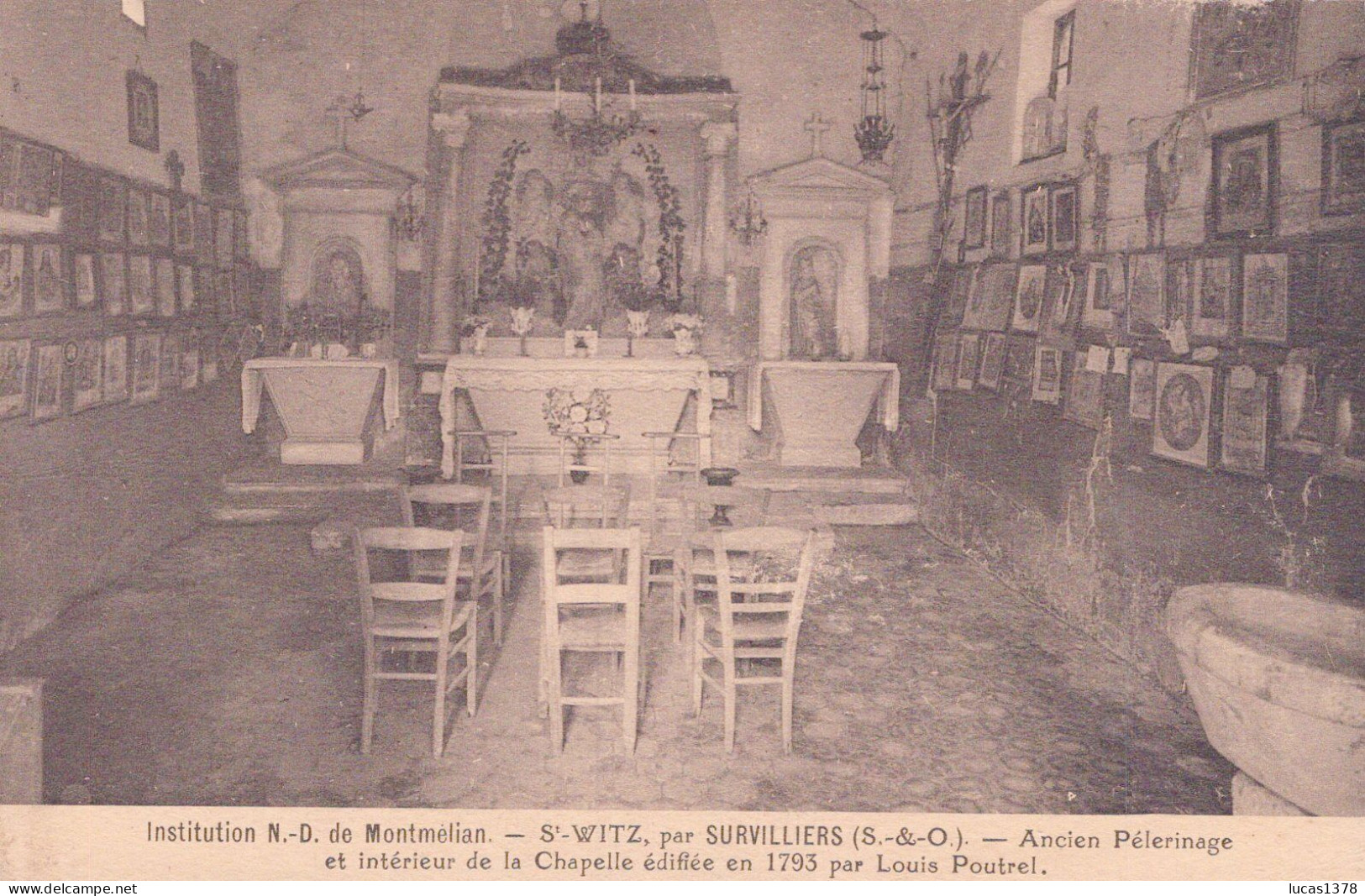 95 / Institution N.-D. De Montmélian. - St-WITZ, Par SURVILLIERS (S.-et-O.) - Intérieur De La Chapelle - Survilliers