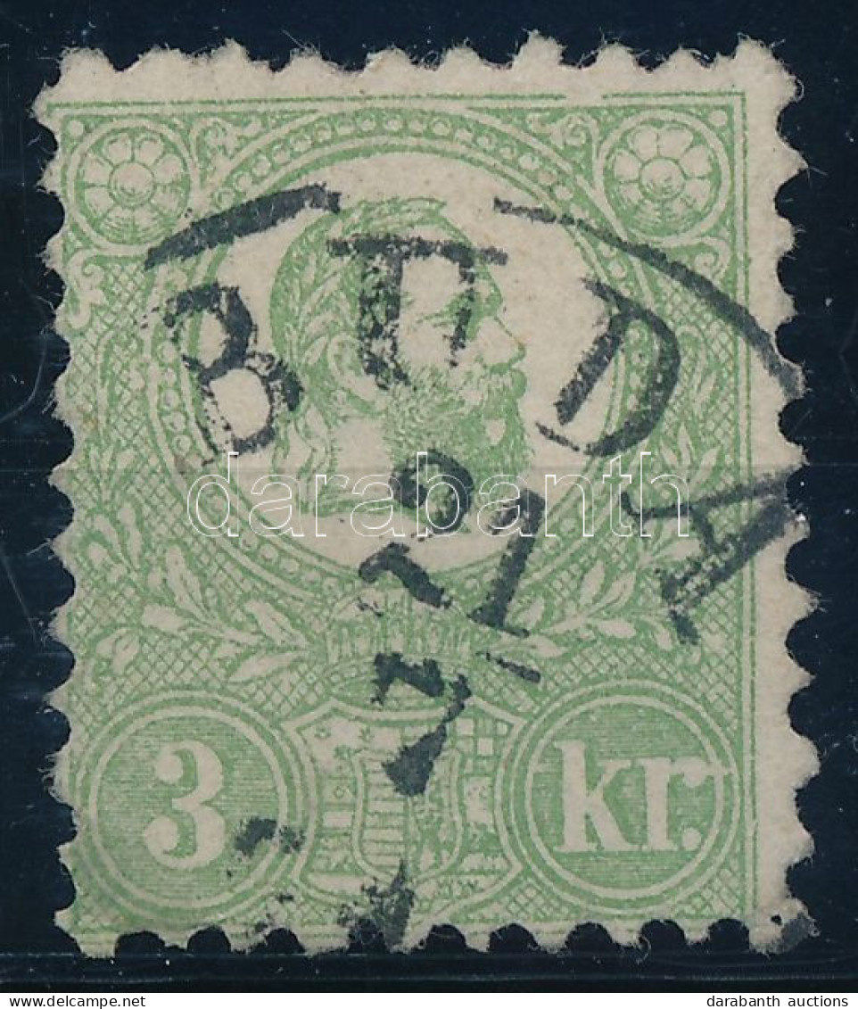 O 1871 Kőnyomat 3kr Zöld (160.000) - Autres & Non Classés