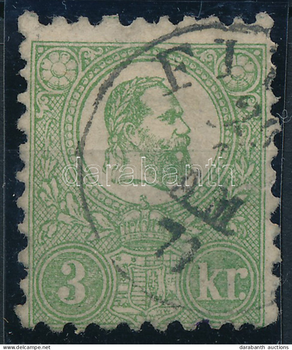 O 1871 Kőnyomat 3kr Zöld (160.000) - Altri & Non Classificati