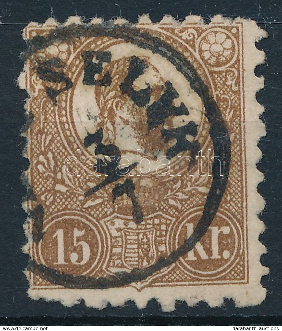 O 1871 Kőnyomat 15kr "(NAGY) SELYK" (35.000) (foghiány / Missing Perf.) - Sonstige & Ohne Zuordnung