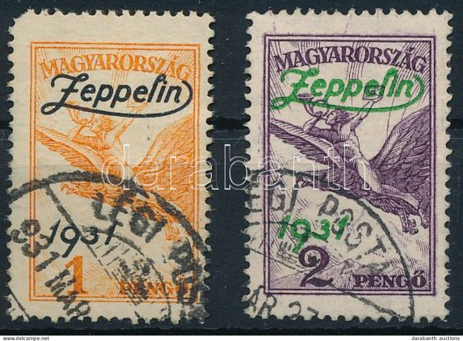 O 1931 Zeppelin Sor (30.000) (1P Apró Sarokhiba / Missing Corner) - Autres & Non Classés