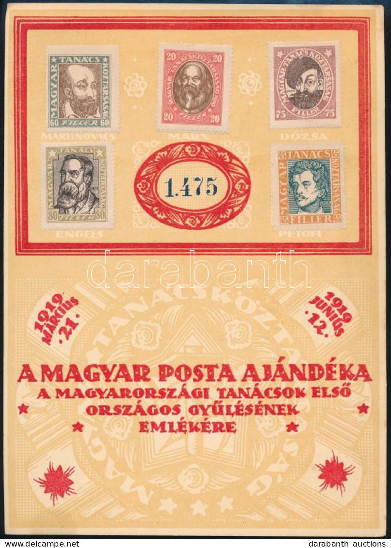 1919 Magyar Tanácsköztársasági Arcképek Emléklap Sorozattal (25.000) - Sonstige & Ohne Zuordnung