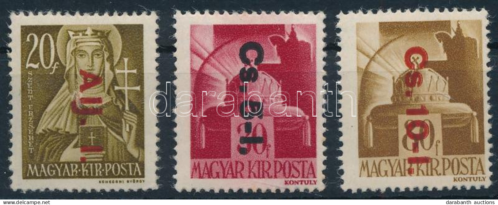 ** 1946 Betűs Alj.I. Tévnyomat + Cs.5-I. + Cs.10-I. Bélyegek (26.000) - Other & Unclassified