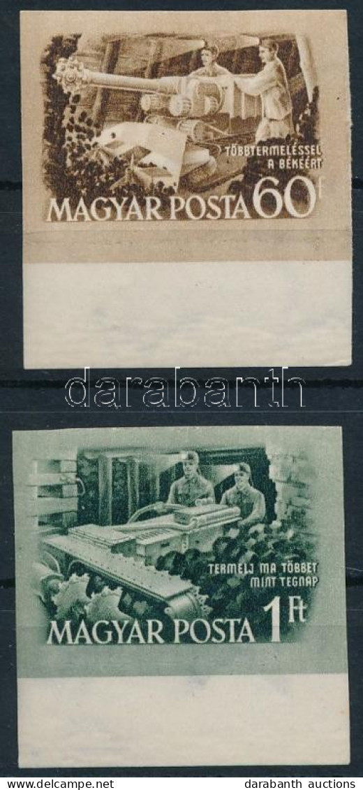 ** 1952 Bányásznap (I.) ívszéli Vágott Sor (7.000) - Otros & Sin Clasificación