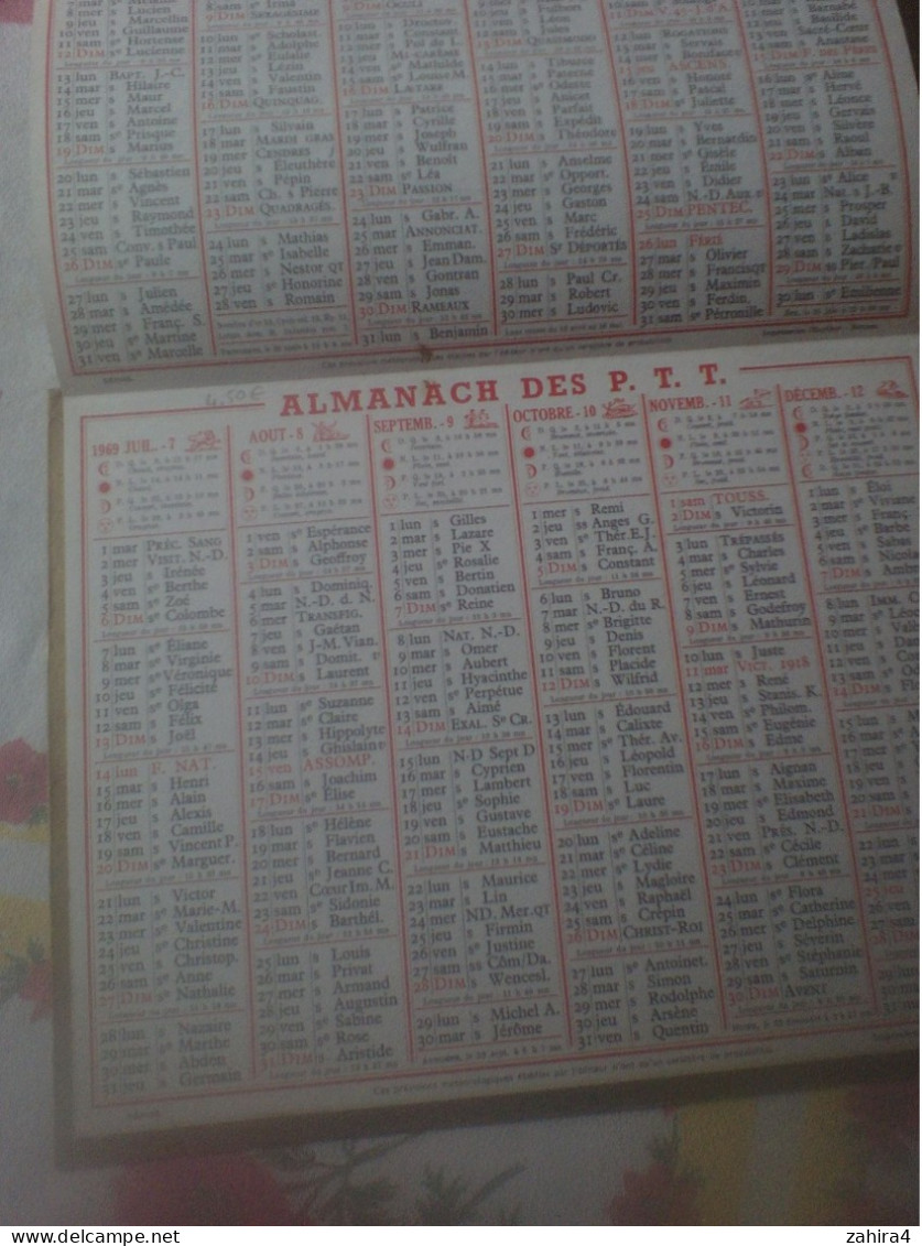 Almanach P.T.T Tarn & Garonne (imcomplet) Recto à 2 Volets (Image Souple Biarritz  & Dos Carton + 2 Pages - Grossformat : 1961-70