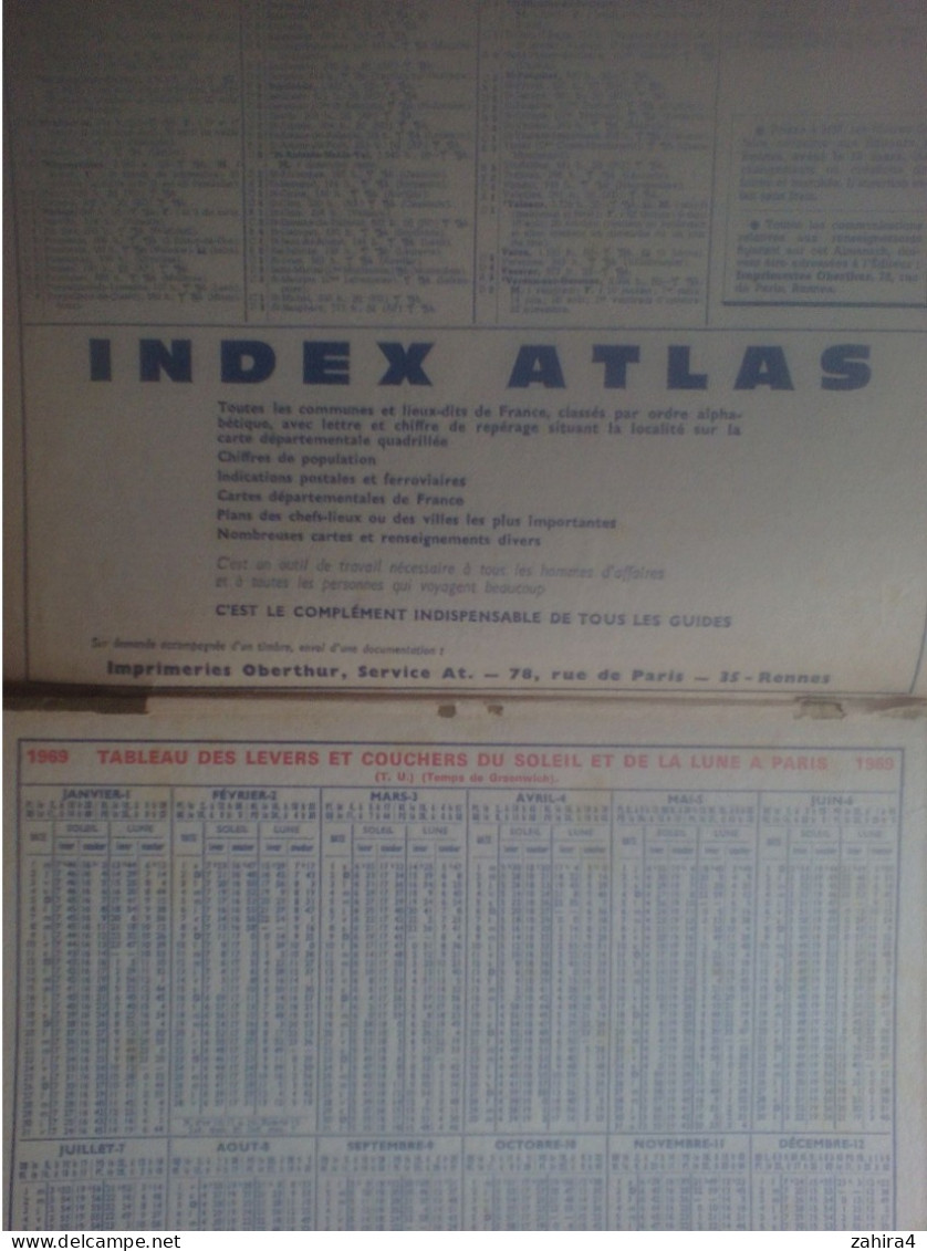 Almanach P.T.T Tarn & Garonne (imcomplet) Recto à 2 Volets (Image Souple Biarritz  & Dos Carton + 2 Pages - Big : 1961-70