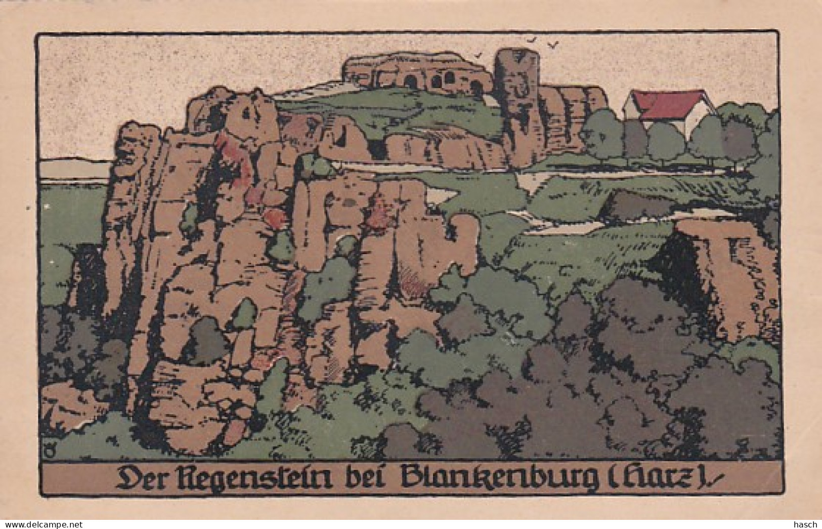 3728	88	Blankenburg, Der Regenstein (rechts Unten Falte)  - Blankenburg