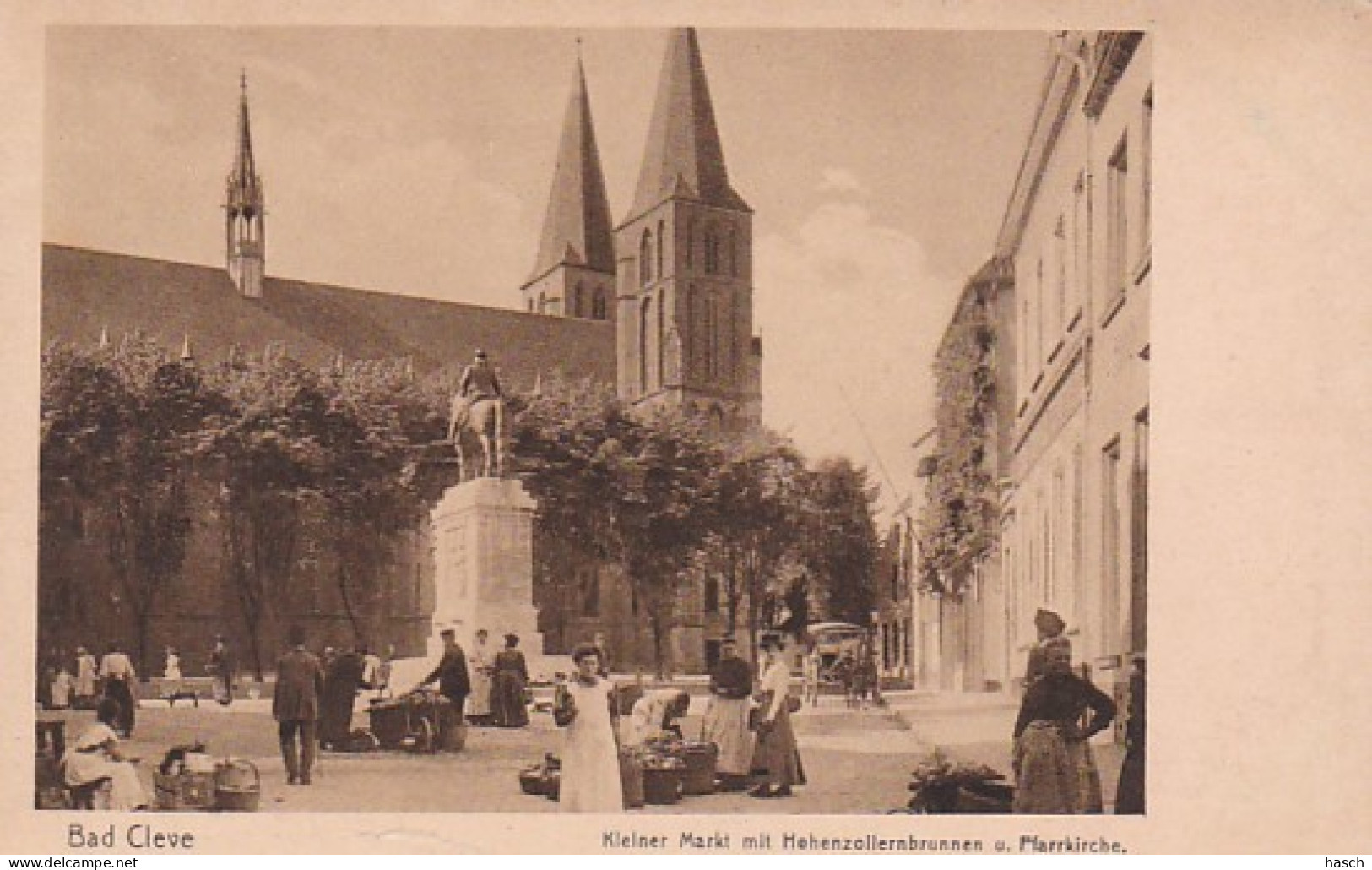 3728	255	Bad Cleve, Kleiner Markt Mit Hohenzollernbrunnen. - Kleve