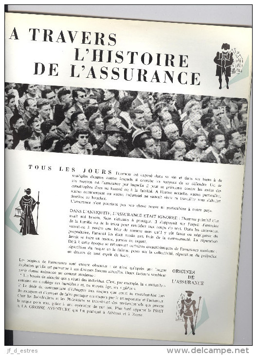 Compagnies belges d'assurances générales. A.G. 1824 - 1958, jolie plaquette abondamment illustrée