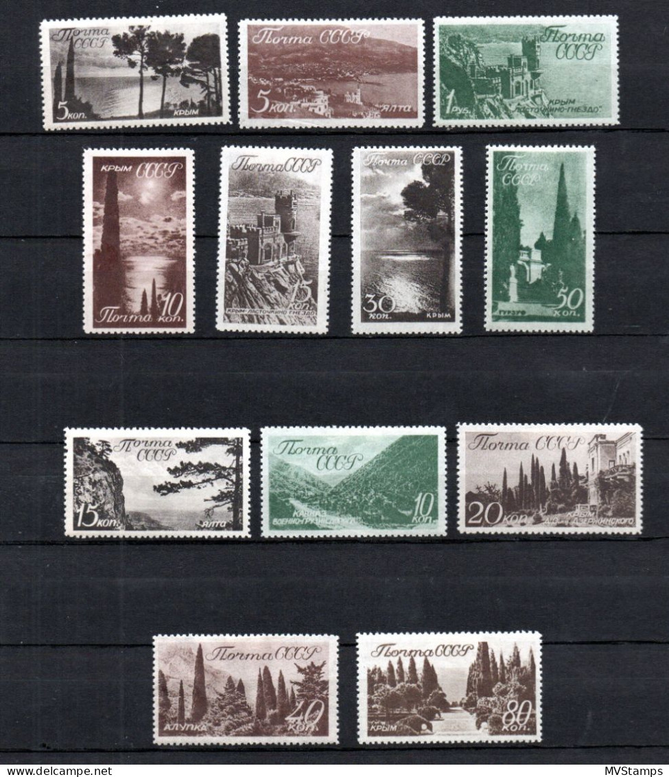 Russia 1938 Old Set Landscape Stamps (Michel 625/36) MLH - Ongebruikt