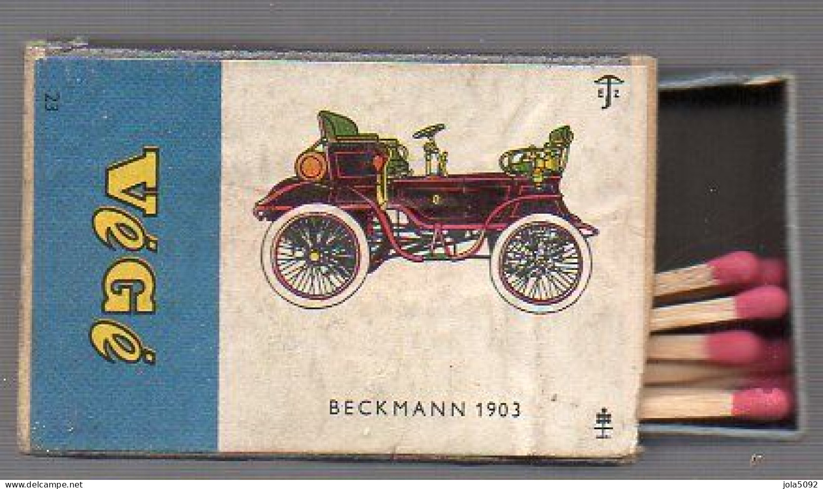 Boîte D'Allumettes - VEGE - VOITURE BECKMANN 1903 - Boites D'allumettes