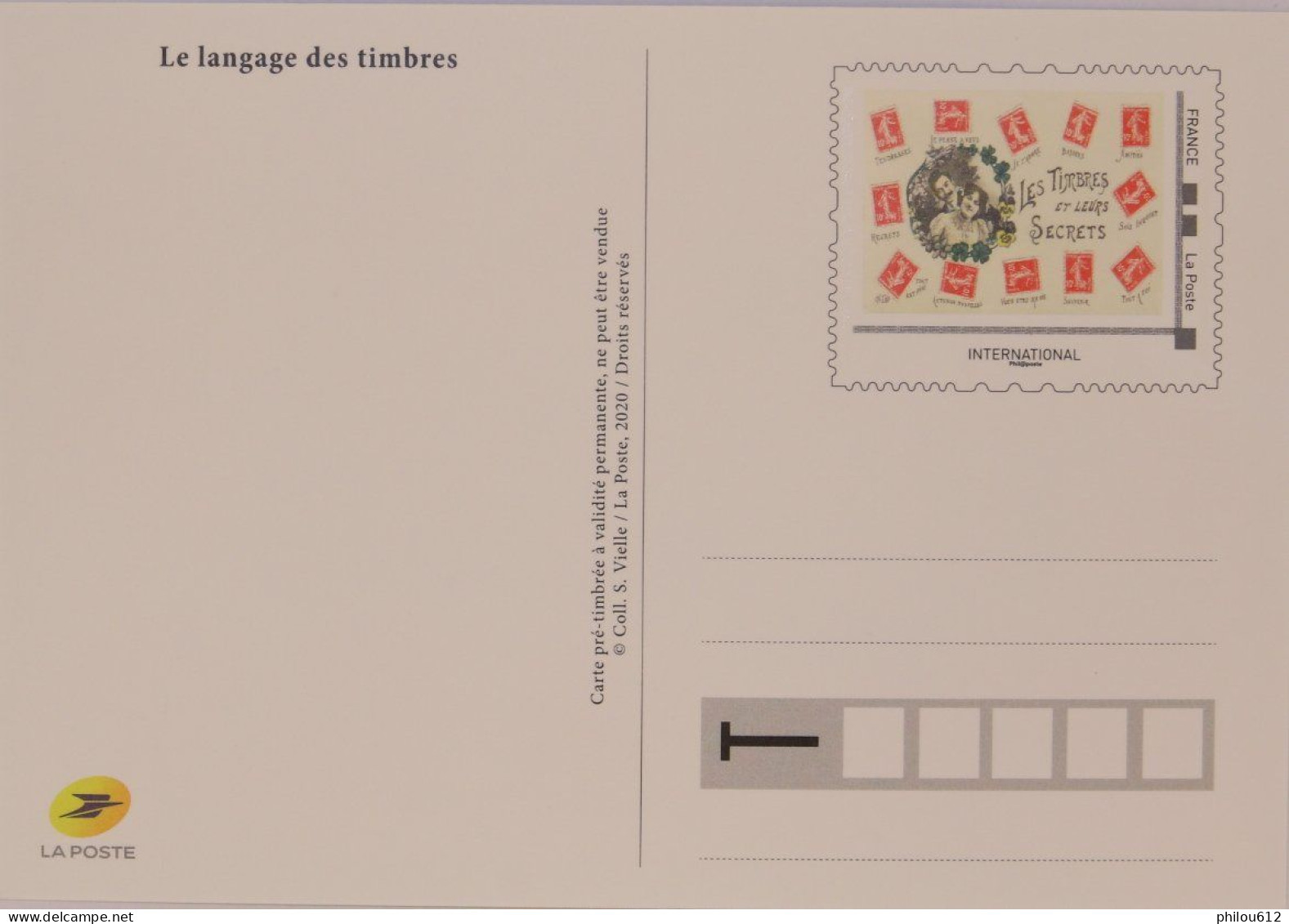 Le Langage Des Timbres - 2020 - Prêts-à-poster:Stamped On Demand & Semi-official Overprinting (1995-...)