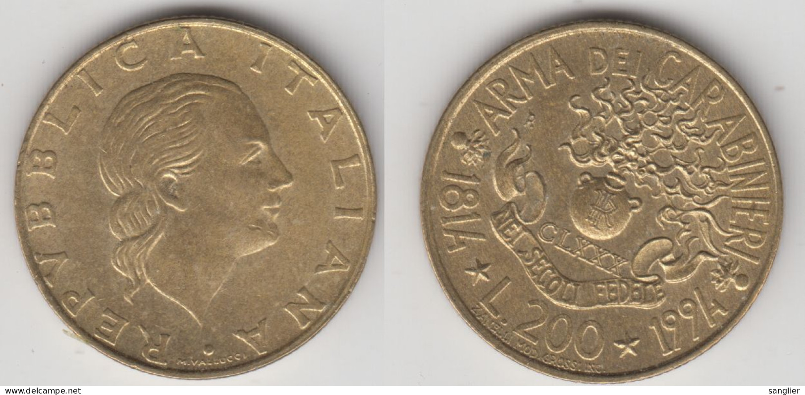 200 LIRE 1994 - ( ARMA DEL CARABINIERI) - 200 Lire