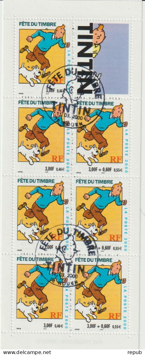 France 2000 Carnet Tintin BC 3305 Oblit - Tag Der Briefmarke