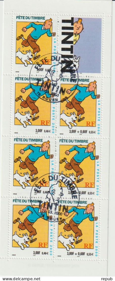 France 2000 Carnet Tintin BC 3305 Oblit - Stamp Day