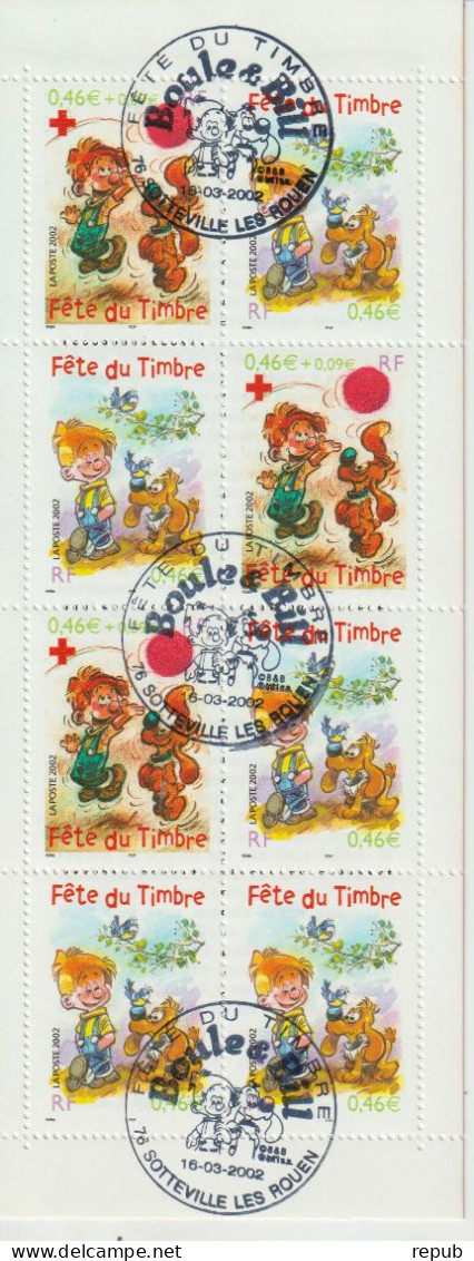 France 2002 Carnet Boule Et Bill BC 3467a Oblit - Tag Der Briefmarke