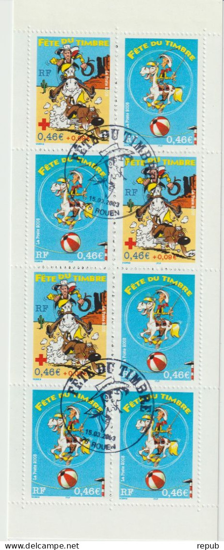 France 2003 Carnet Lucky Luke BC 3546a Oblit - Journée Du Timbre