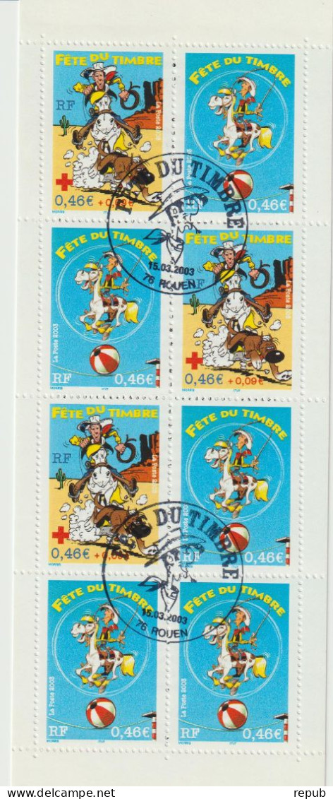 France 2003 Carnet Lucky Luke BC 3546a Oblit - Journée Du Timbre