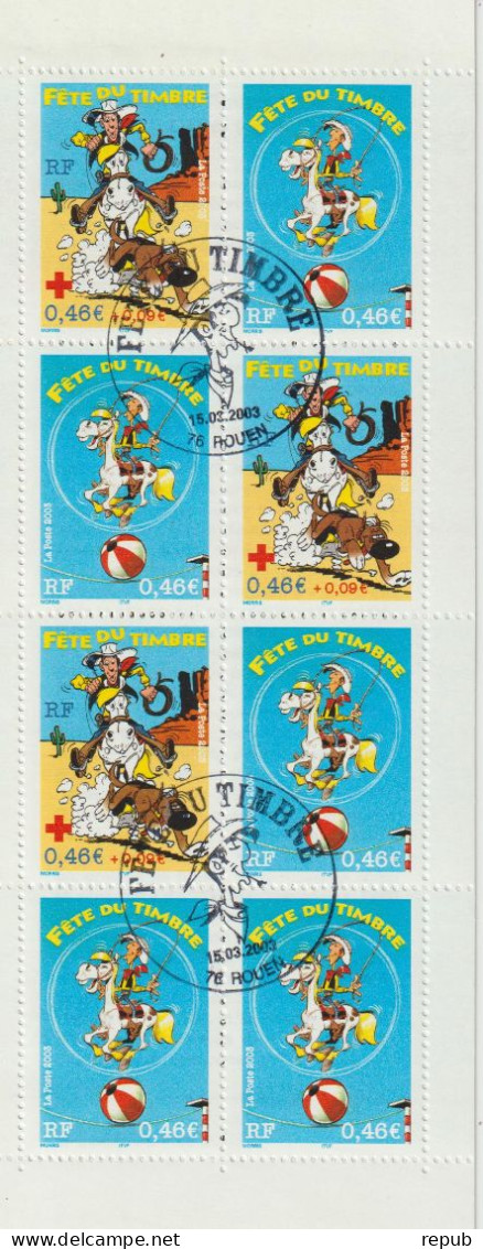 France 2003 Carnet Lucky Luke BC 3546a Oblit - Tag Der Briefmarke