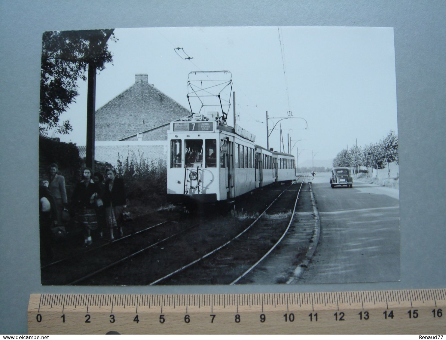 Photo Cliché J. BAZIN - Wihéries - Tram - Tramway - Ligne 7 - Dour