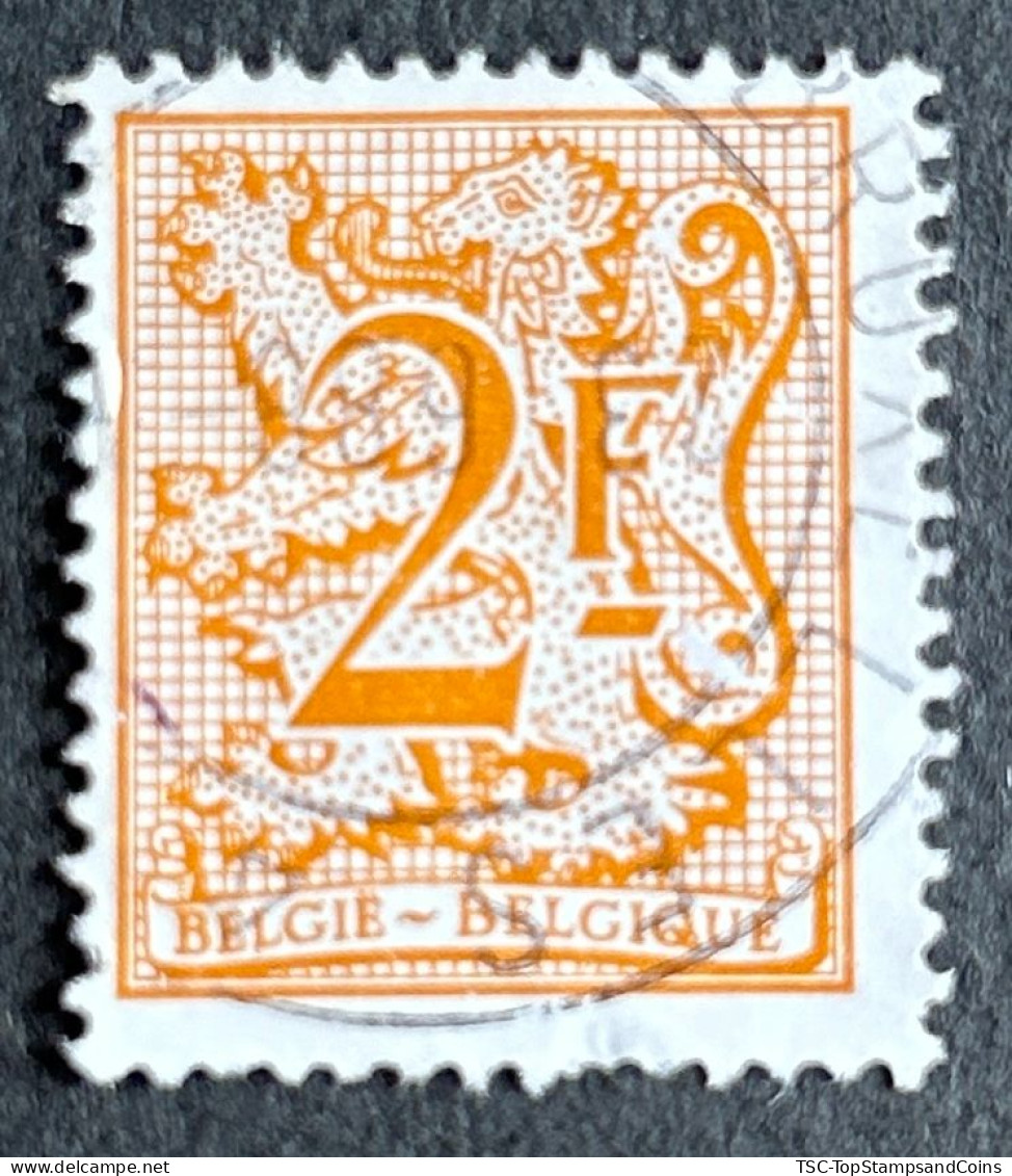 BEL1898U1 - Number On Heraldic Lion - 2 F Used Stamp - Belgium - 1978 - 1951-1975 Lion Héraldique