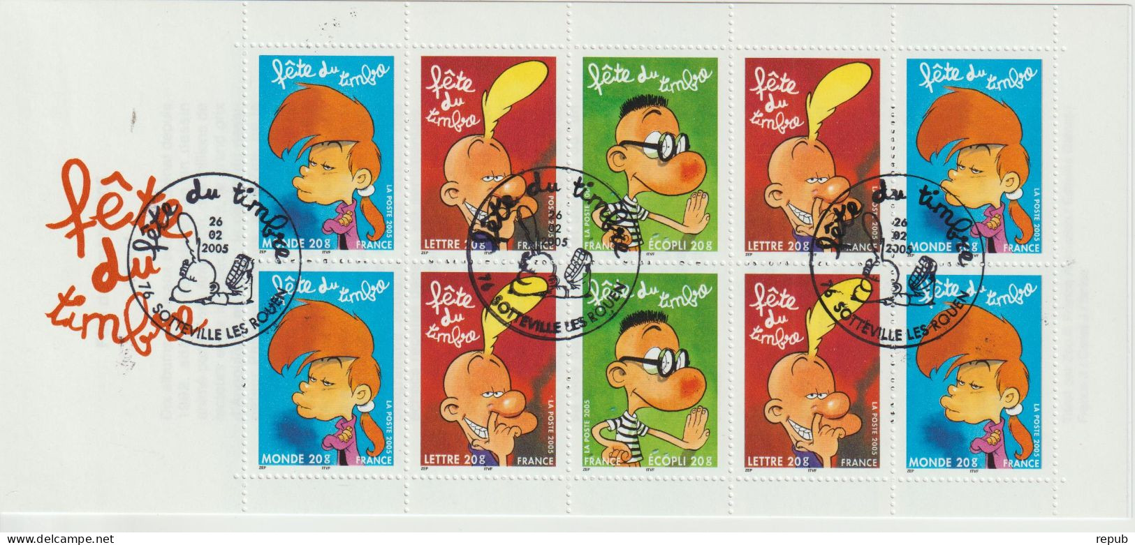 France 2005 Carnet Fete Du Timbre BC 3751a Oblitéré D'époque - Tag Der Briefmarke