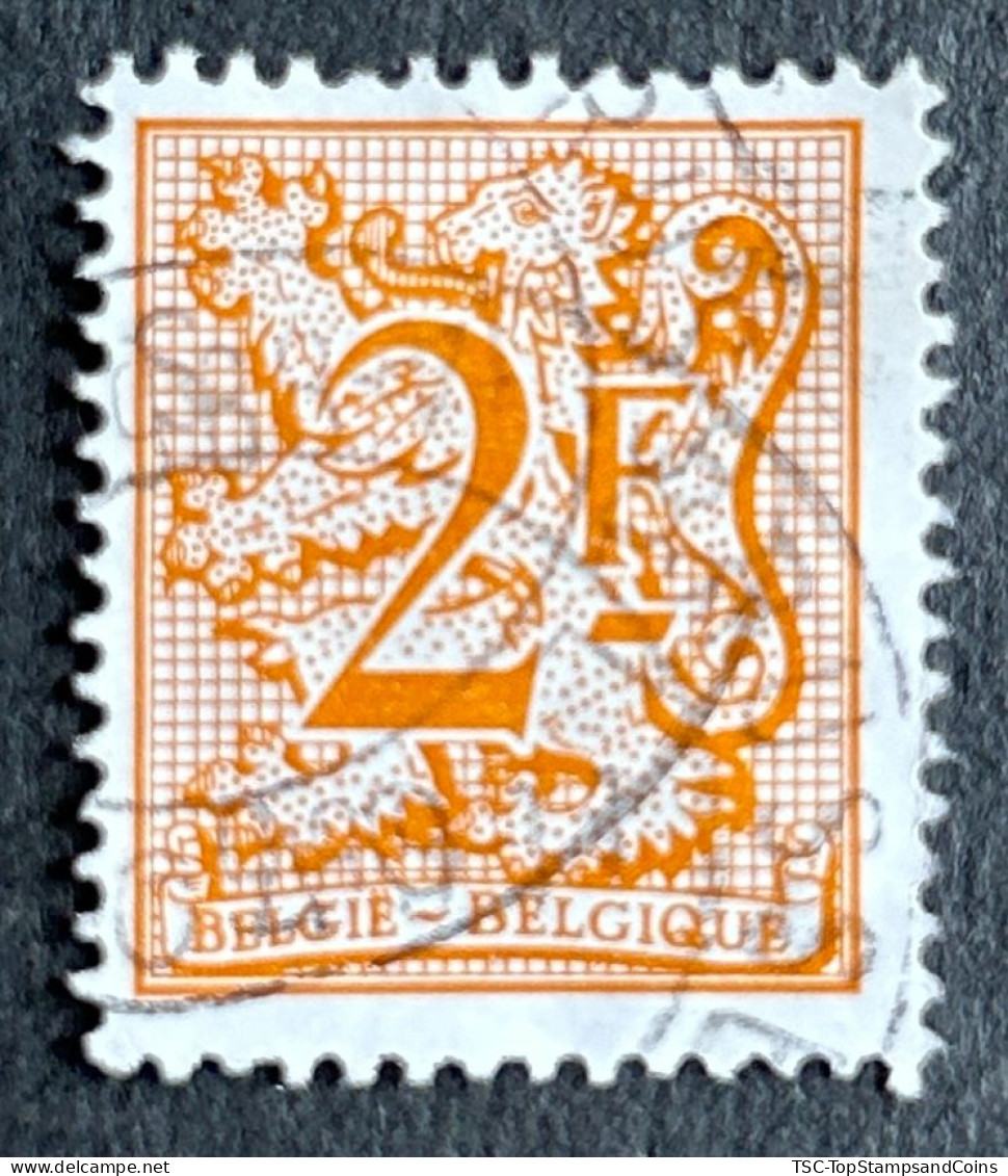 BEL1898U2 - Number On Heraldic Lion - 2 F Used Stamp - Belgium - 1978 - 1951-1975 Heraldischer Löwe (Lion Héraldique)