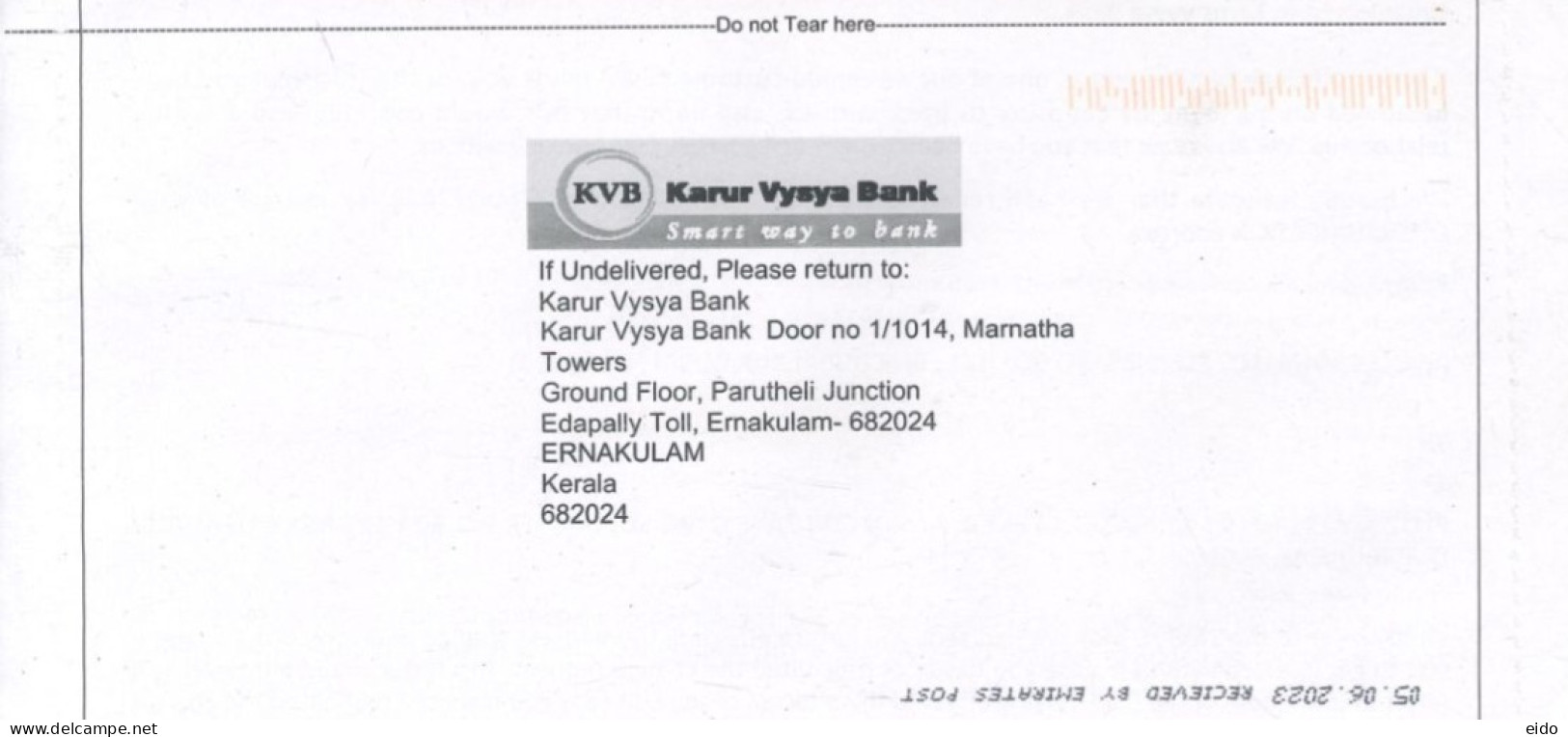 INDIA. - 2023, POSTAL FRANKING MACHINE COVER TO DUBAI. - Lettres & Documents