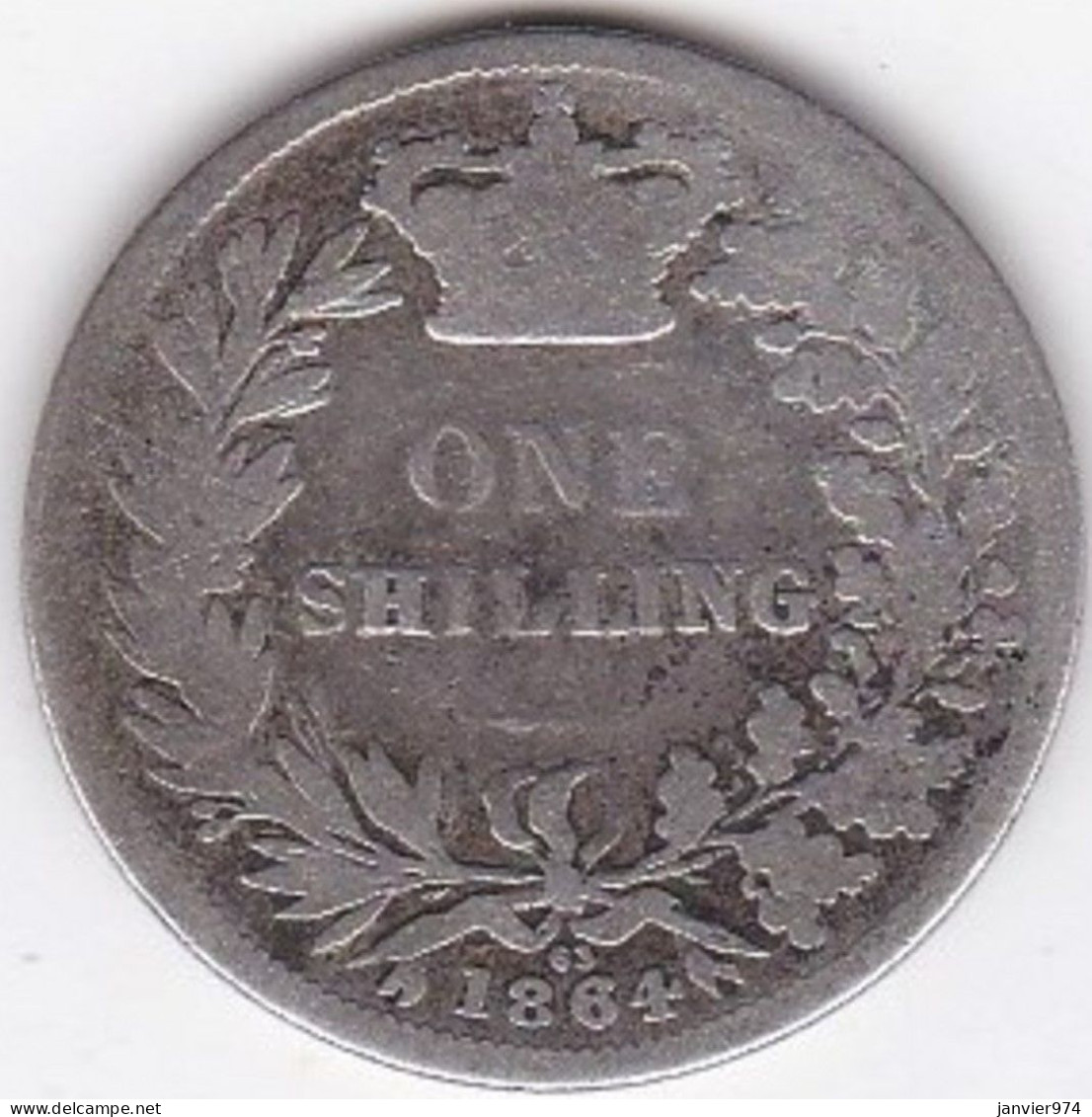 Grande Bretagne. 1 Shilling 1864 Die 63. Victoria ,en Argent - I. 1 Shilling