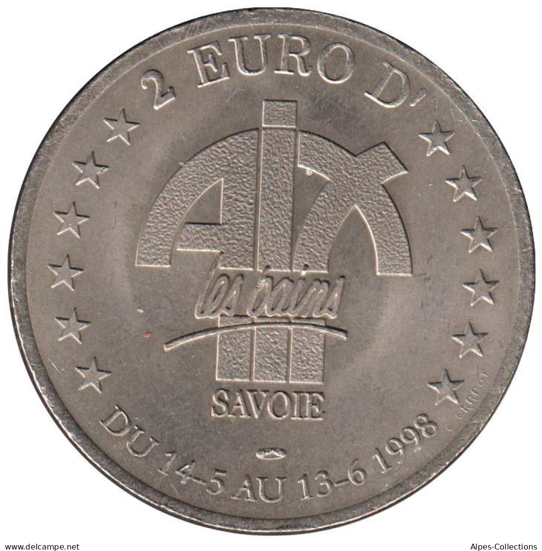 AIX LES BAINS - EU0020.2 - 2 EURO DES VILLES - Réf: T419 - 1998 - Euros De Las Ciudades