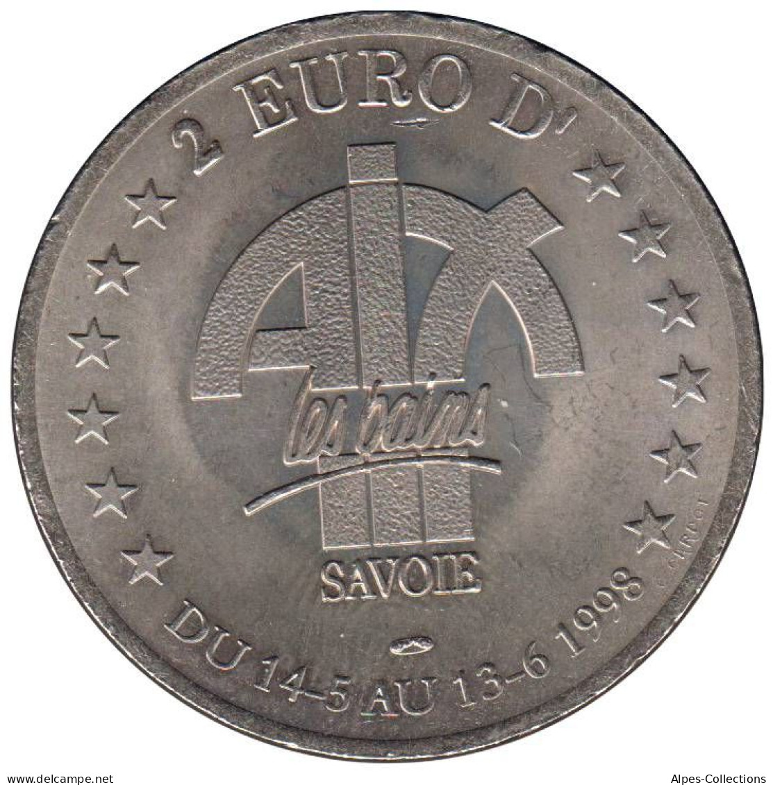 AIX LES BAINS - EU0020.3 - 2 EURO DES VILLES - Réf: T419 - 1998 - Euros Of The Cities
