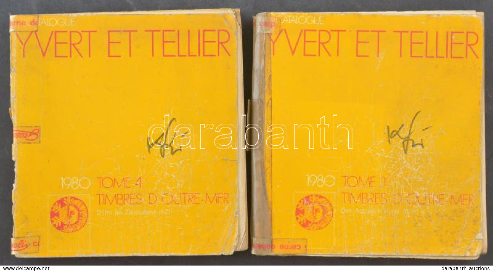 Yvert Tengerentúli Katalógus 1980 2 Kötetben (javított Gerinc) - Sonstige & Ohne Zuordnung