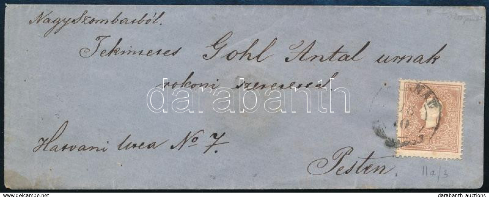 1858 10kr Levélen "(TYR)NAU" - Pest - Other & Unclassified