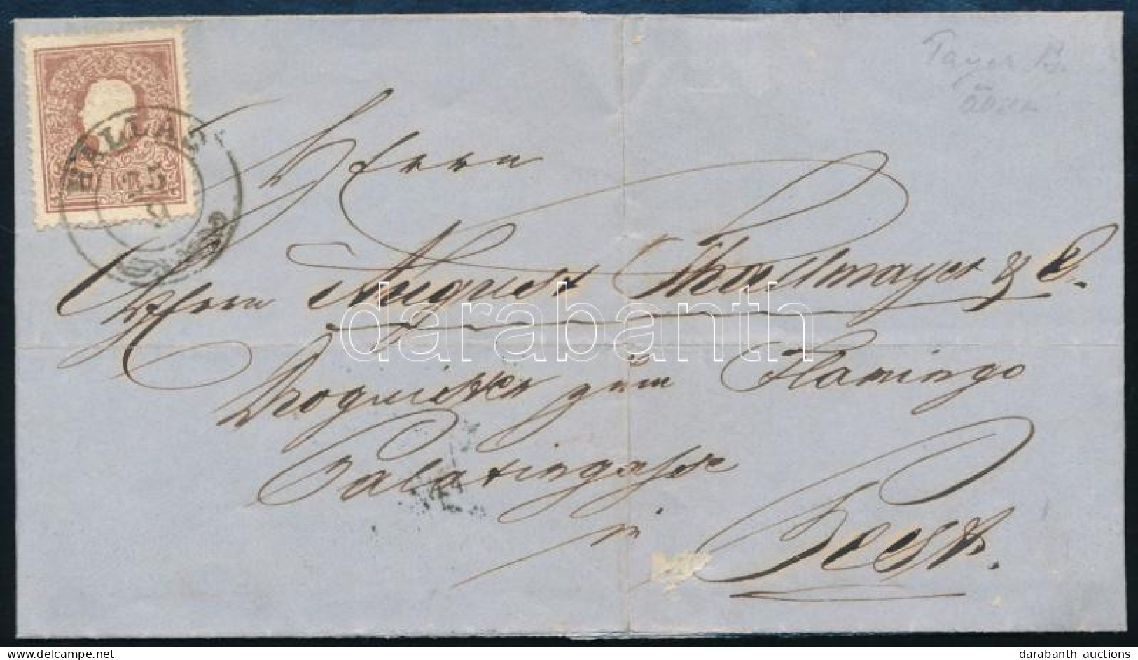 1859 10kr Levélen "HALLAS" - Pest - Other & Unclassified