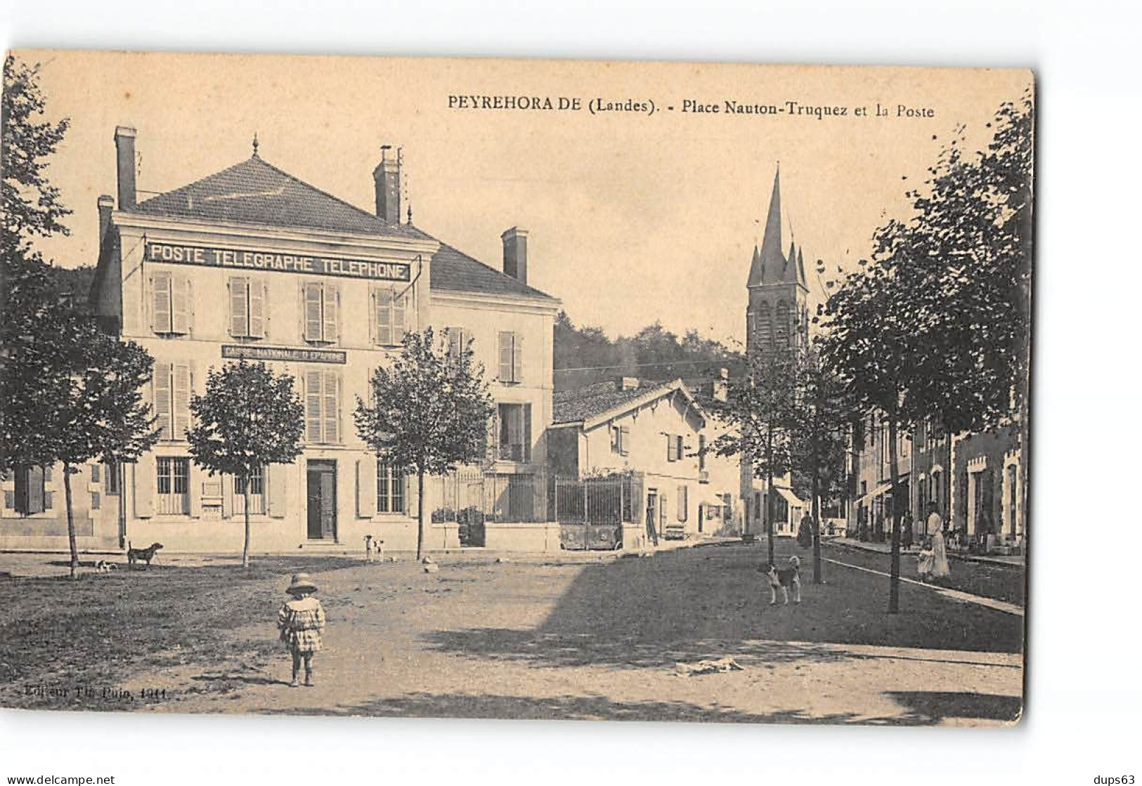 PEYREHORADE - Place Nauton Truquez Et La Poste - Très Bon état - Peyrehorade