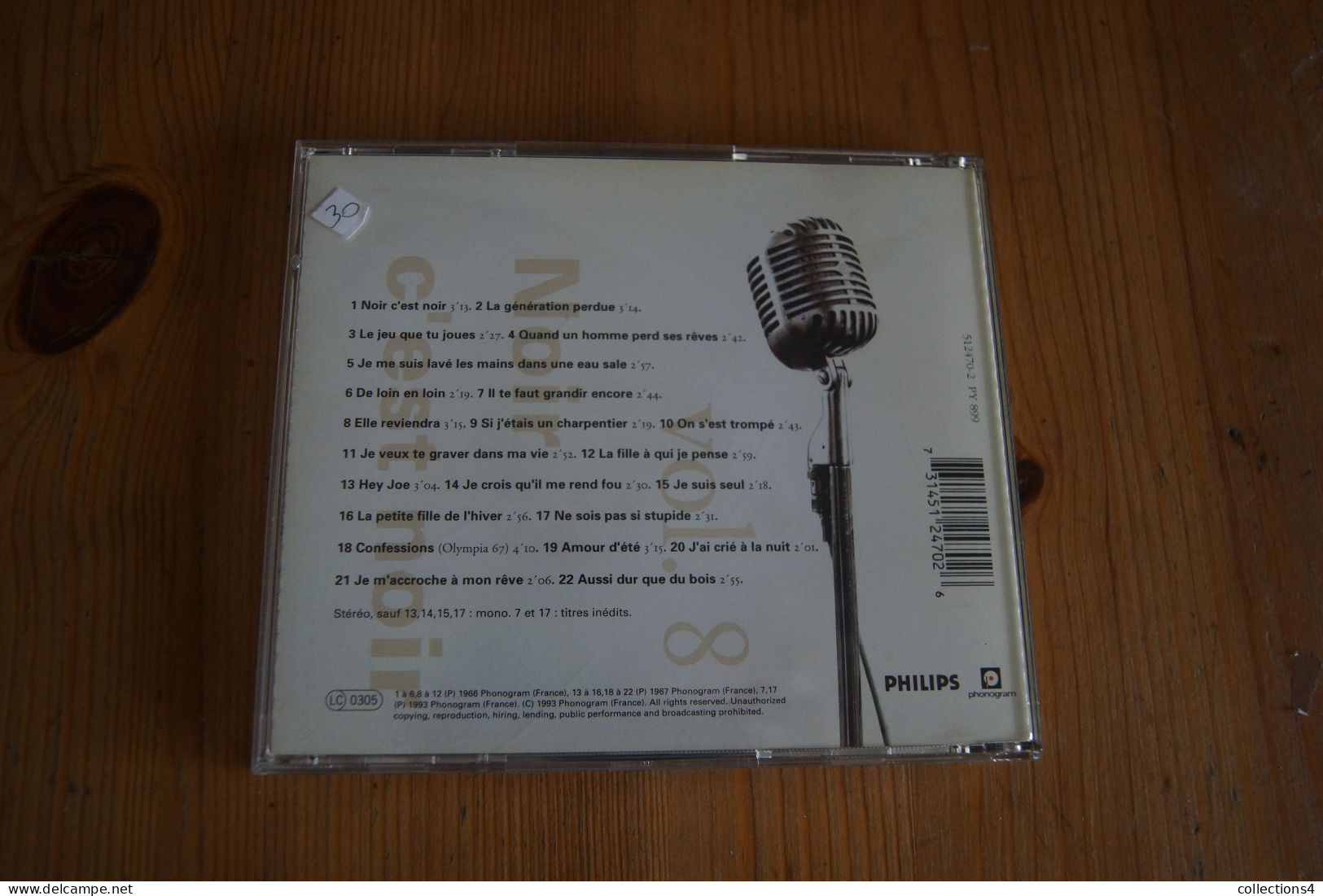 JOHNNY HALLYDAY NOIR C EST NOIR 1966-67  CD  SORTIE 1993 LIMITED EDITION - Rock