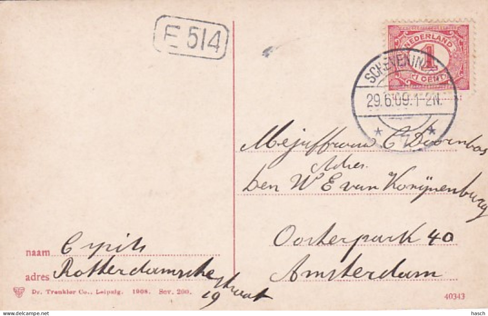 3801	1	Scheveningen, Badvrouwen (poststempel 1909)  - Scheveningen